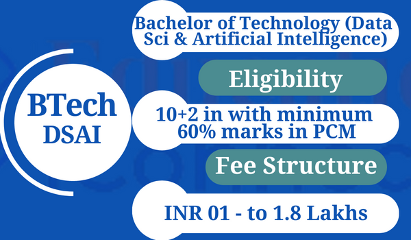 BTech Data Science And Artificial Intelligence Admission 2023 | Fees