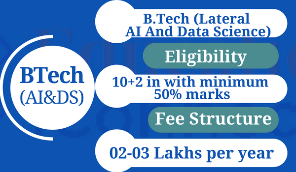 BTech Lateral Artificial Intelligence And Data Science Admission 2023
