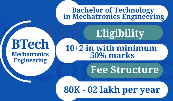 BTech Mechatronics Engineering Admission 2023 | Eligibility, Fees